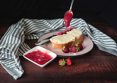 Homemade strawberry jam