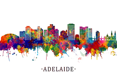 Adelaide Australia Skyline