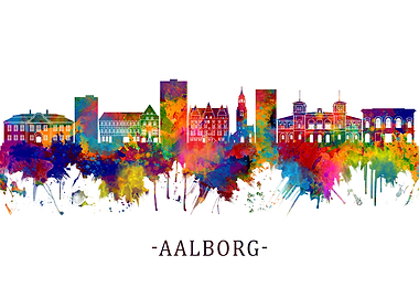Aalborg Denmark Skyline