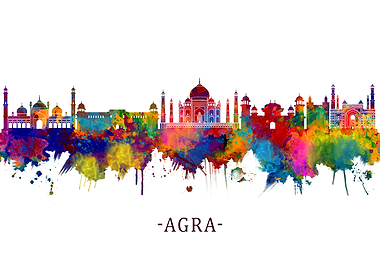 Agra India Skyline