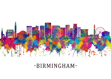 Birmingham England Skyline
