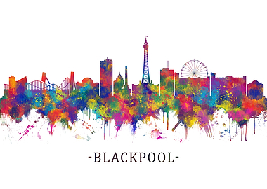 Blackpool England Skyline