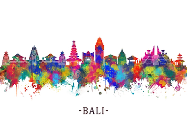 Bali Indonesia Skyline