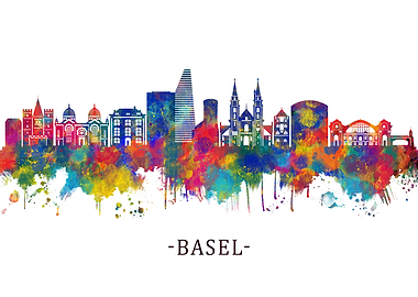 Basel Switzerland Skyline