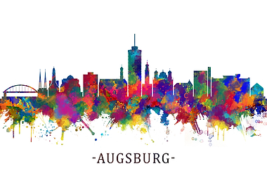 Augsburg Germany Skyline