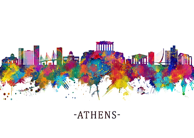 Athens Greece Skyline