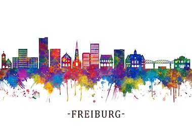 Freiburg Germany Skyline