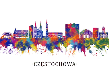 Czestochowa Poland Skyline