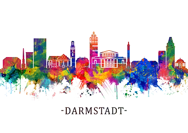 Darmstadt Germany Skyline