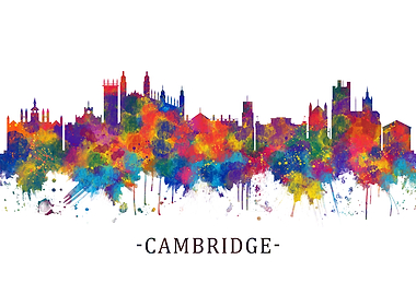 Cambridge England Skyline