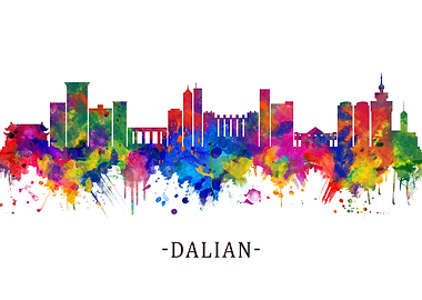 Dalian China Skyline