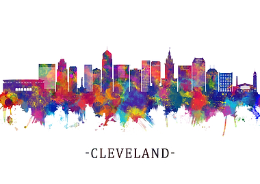 Cleveland Ohio Skyline