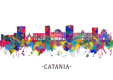 Catania Italy Skyline