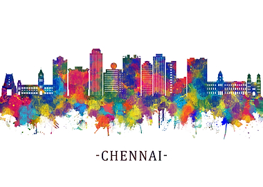 Chennai India Skyline