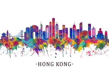 Hong Kong China Skyline