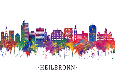Heilbronn Germany Skyline