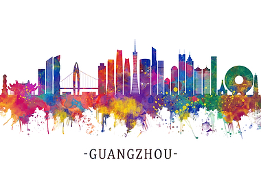 Guangzhou China Skyline