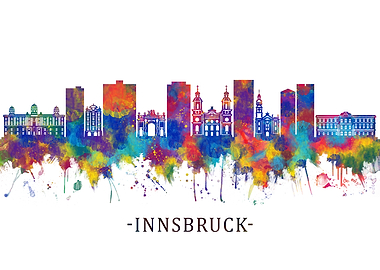 Innsbruck Austria Skyline
