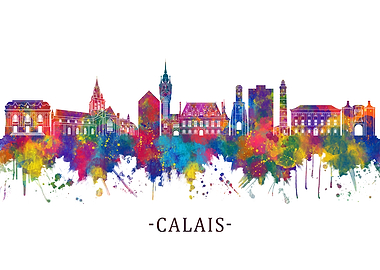 Calais France Skyline