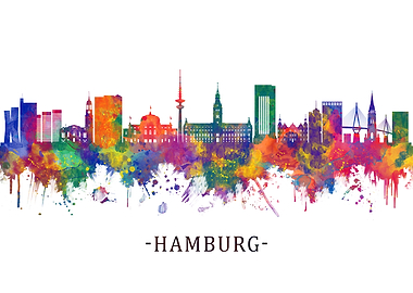 Hamburg Germany Skyline