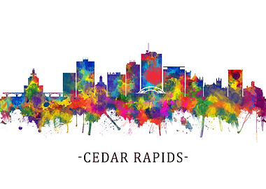 Cedar Rapids Iowa Skyline