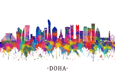 Doha Qatar Skyline