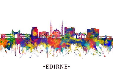 Edirne Turkey Skyline