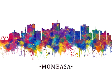 Mombasa Kenya Skyline