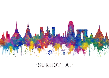 Sukhothai Thailand Skyline