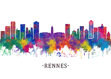 Rennes France Skyline