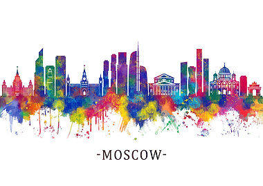 Moscow Russia Skyline