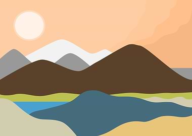 sunset on the mountain