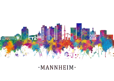 Mannheim Germany Skyline