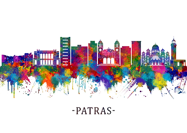Patras Greece Skyline