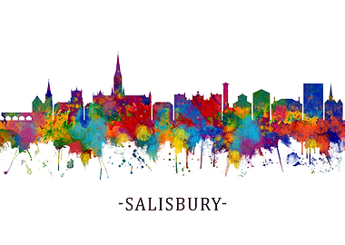 Salisbury England Skyline