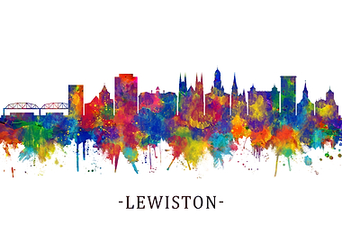 Lewiston Maine Skyline