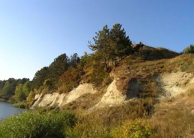 Lake shores in autumn