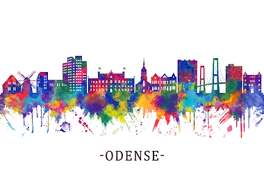 Odense Denmark Skyline