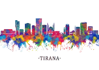 Tirana Albania Skyline