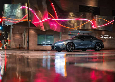 Toyota supra neon DRAW art