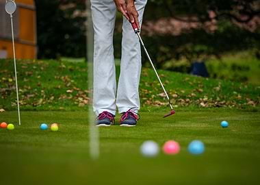 Multicolored golf balls