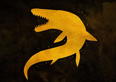 Mosasaurus Dinosaur Gold