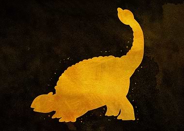 Ankylosaurus Dinosaur Gold
