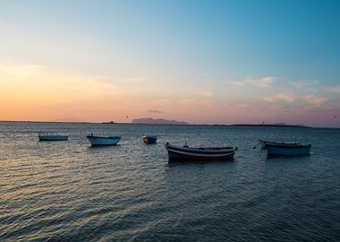 Sunset at Marsala Stagnone