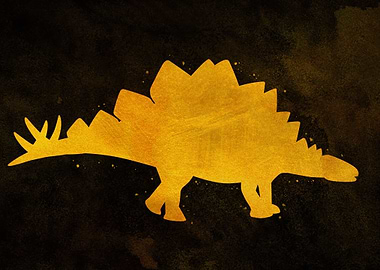 Stegosaurus Dinosaur Gold