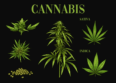 Canabis Plant Infographic