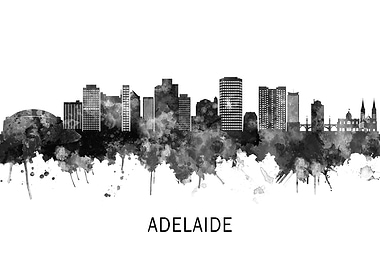 Adelaide Australia Skyline