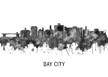 Bay City Michigan Skyline