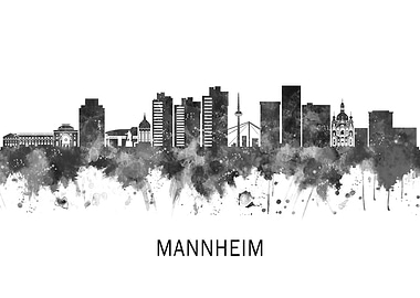 Mannheim Germany Skyline