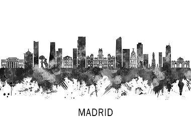 Madrid Spain BW